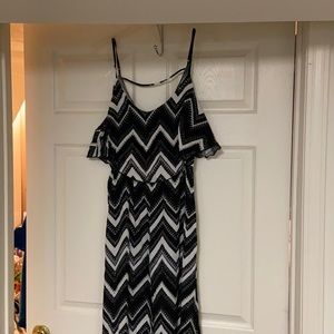 Black and white maxi dress